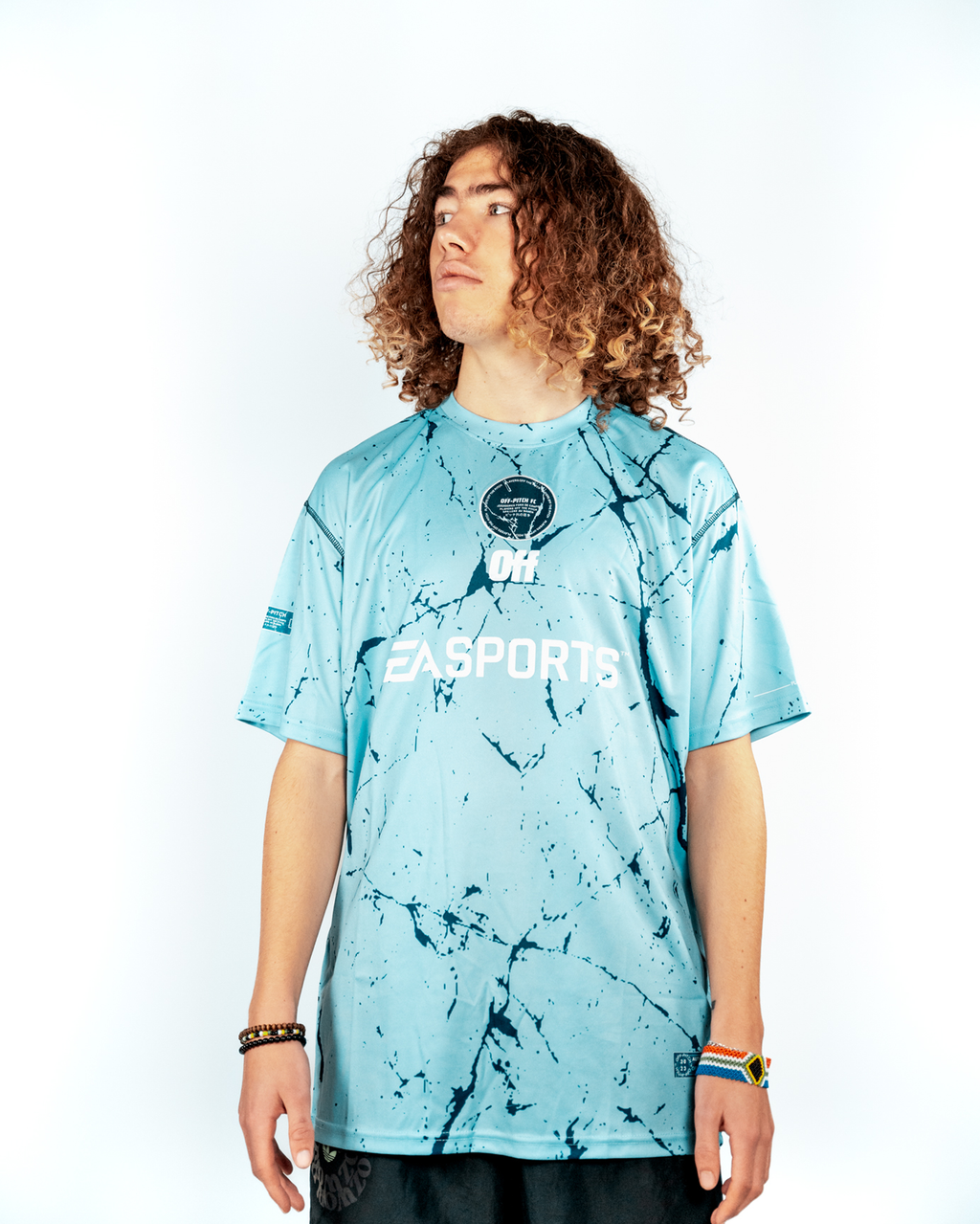 Off-Pitch x EA Sports cracked ice jersey Light blue
