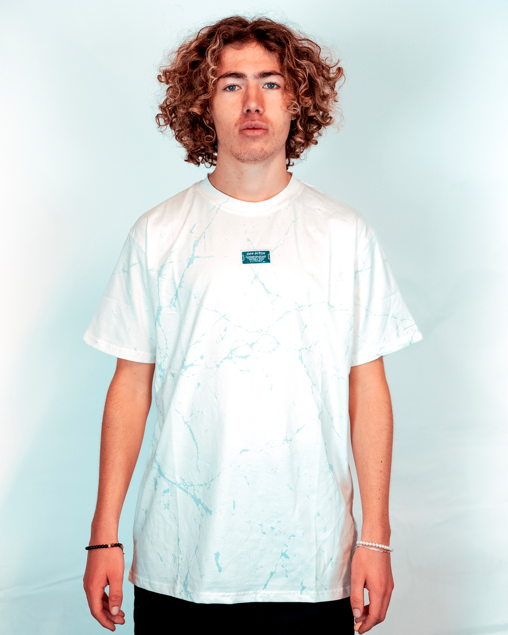 Colorful Court T-shirt - White Cracked Ice