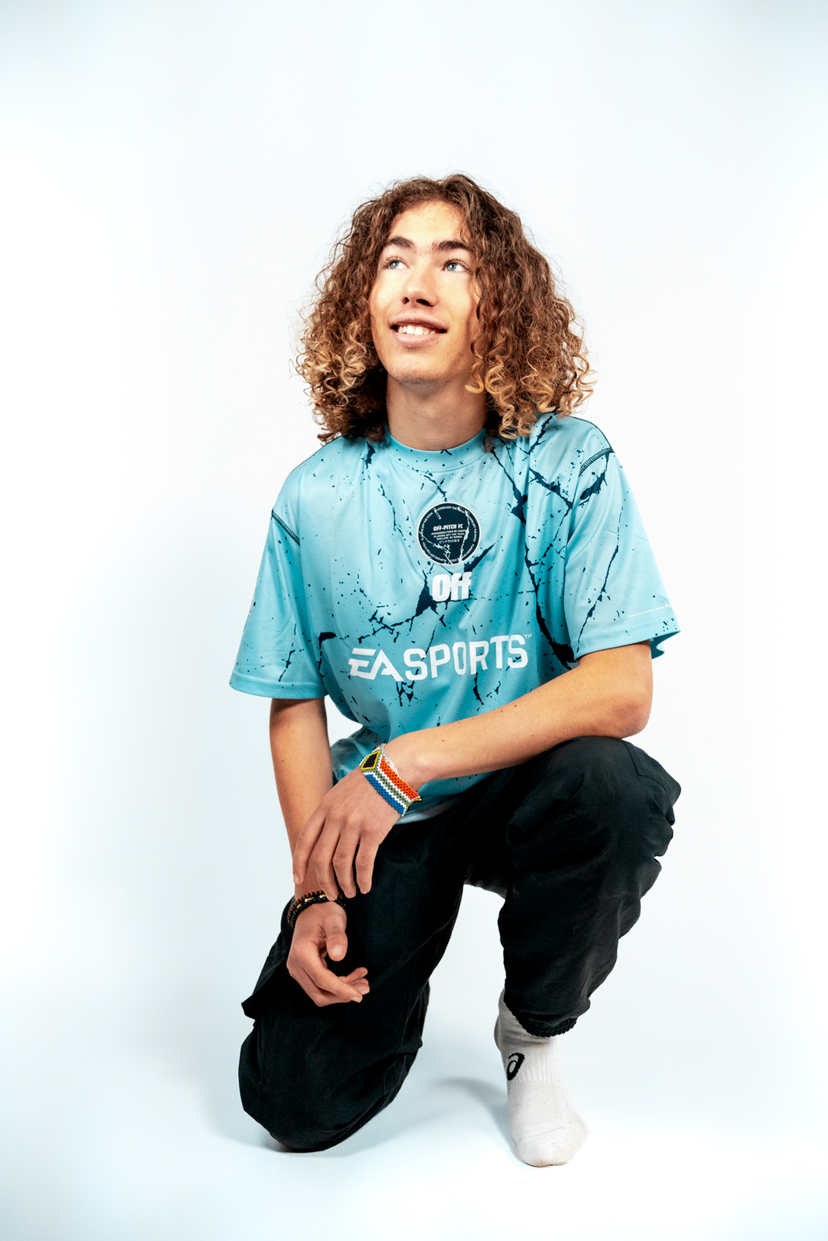 Off-Pitch x EA Sports cracked ice jersey Light blue