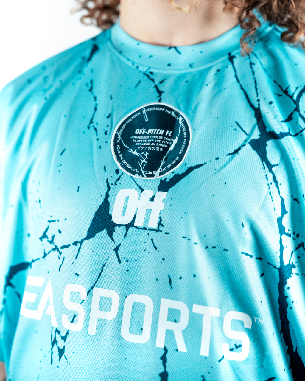 Off-Pitch x EA Sports cracked ice jersey Light blue