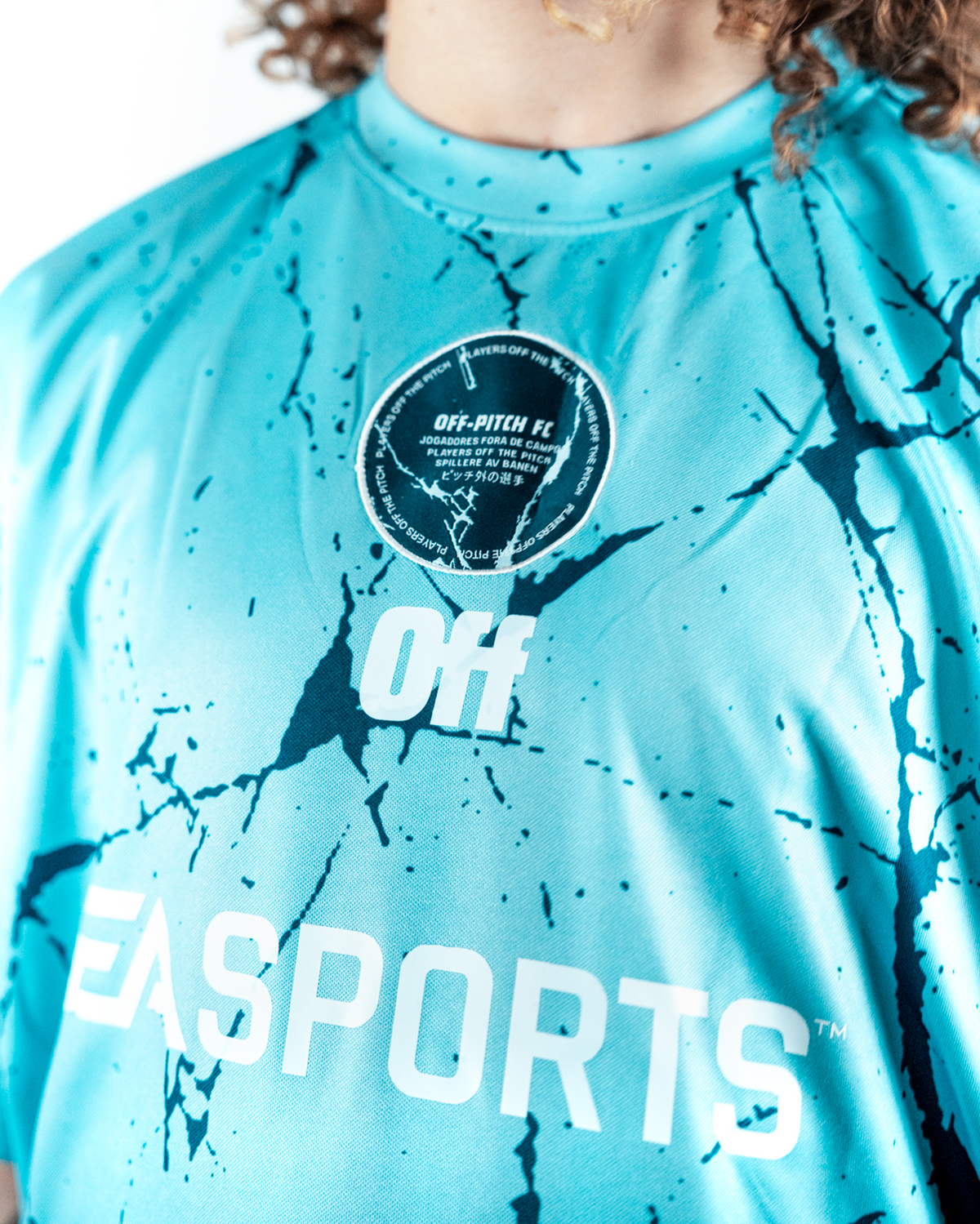 Off-Pitch x EA Sports cracked ice jersey Light blue
