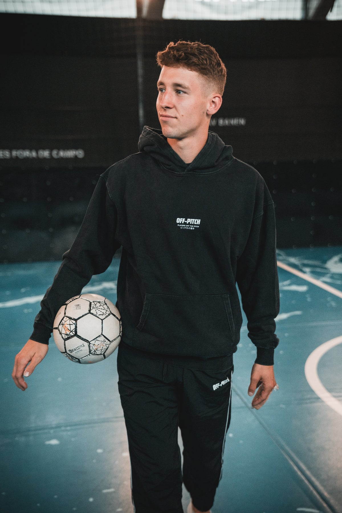 Players off the pitch hoodie - acid washed