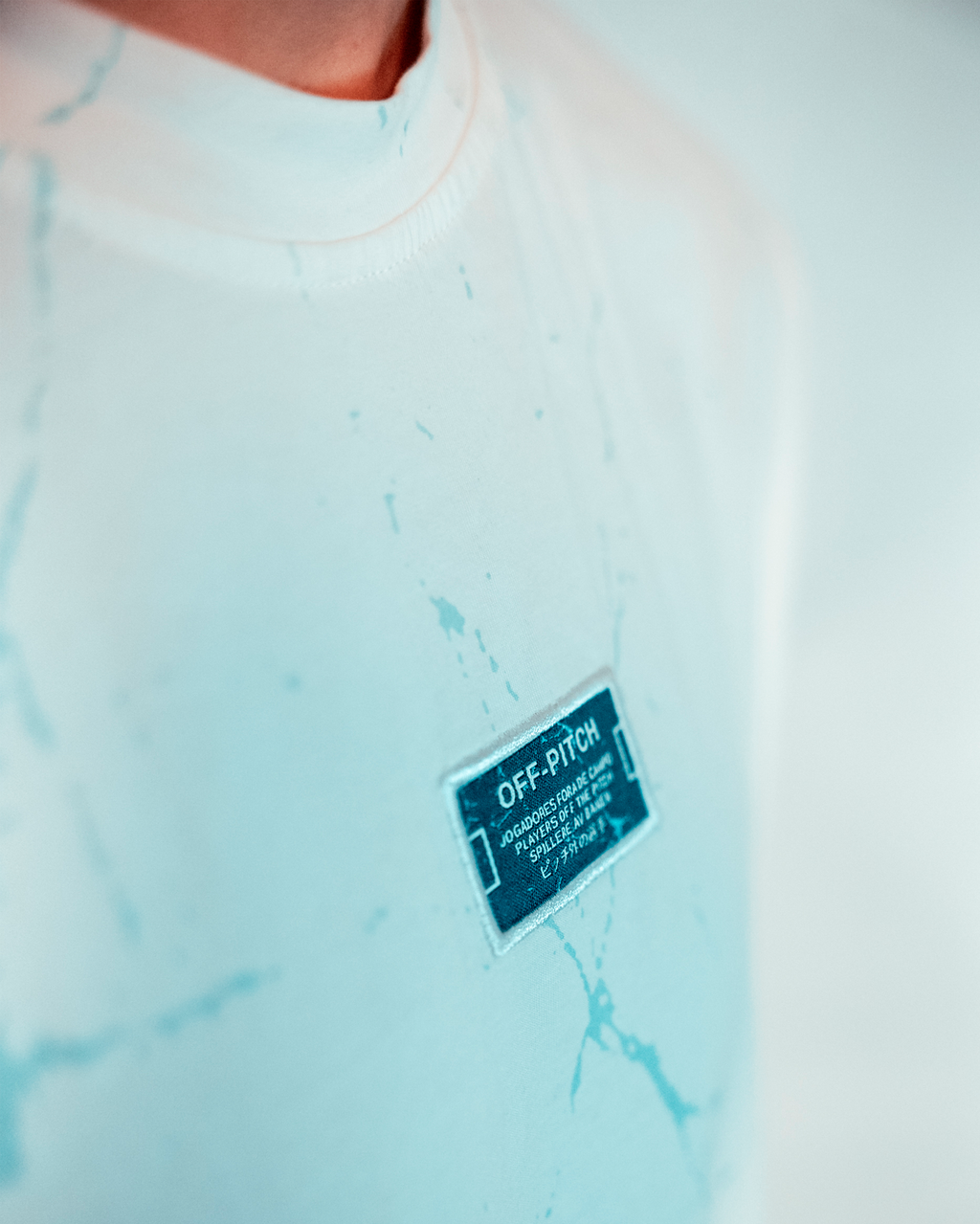 Colorful Court T-shirt - White Cracked Ice