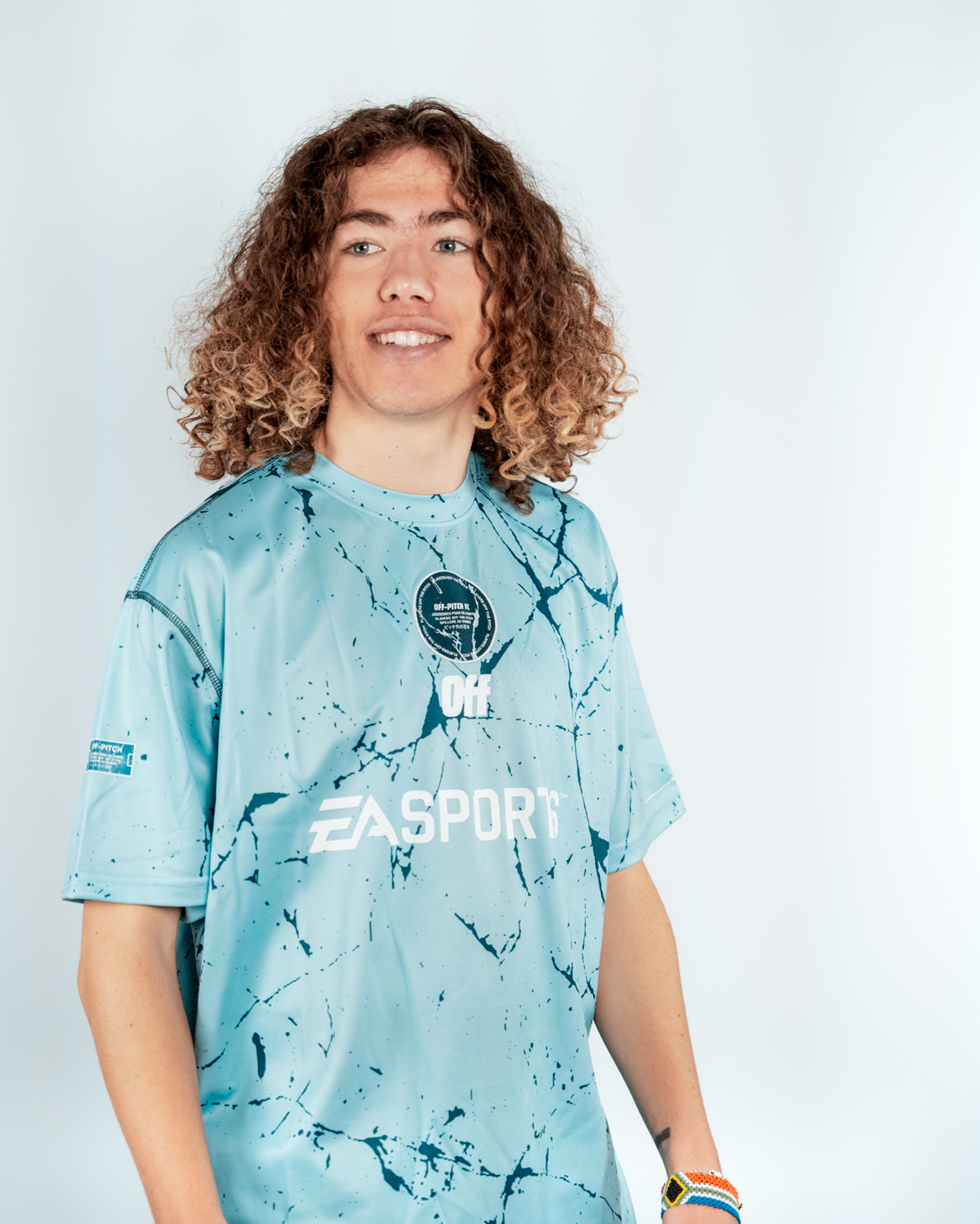 Off-Pitch x EA Sports cracked ice jersey Light blue